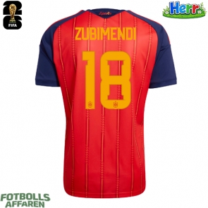 Spanien Martin Zubimendi #18 Hemmatröja VM 2026 Kortärmad